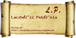 Laczházi Petúnia névjegykártya